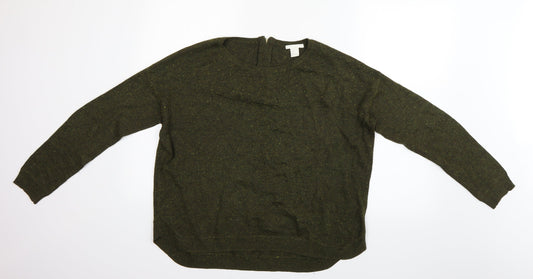 Womens UK Size M H&M Green Basic Blouse