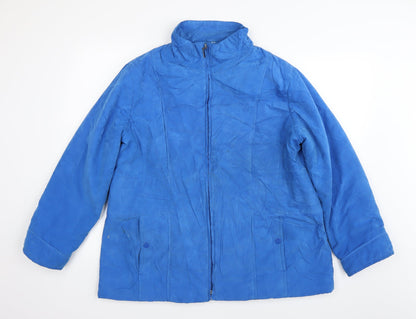 Mens UK Size L Klass Blue Windbreaker Coat