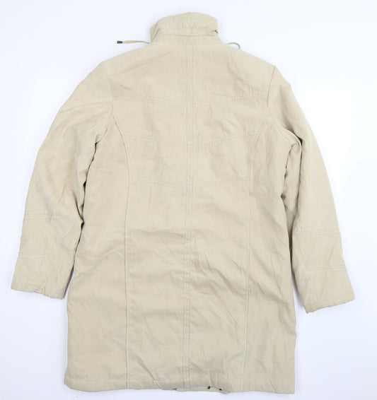 Klass Womens Beige   Quilted Coat Size S