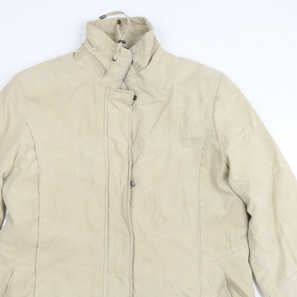 Womens UK Size S Klass Beige Quilted Coat