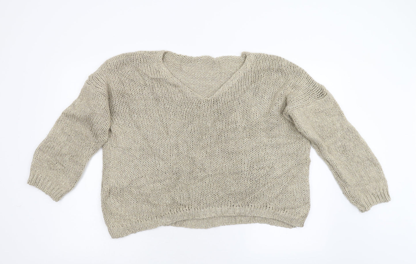 Preworn Womens Gold  Knit Pullover Jumper Size L