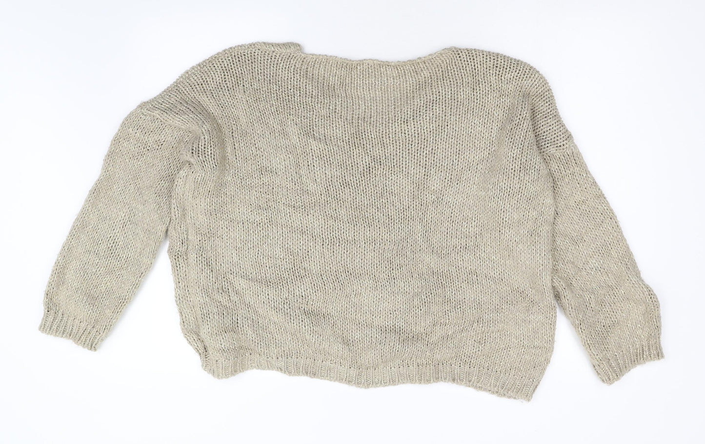 Preworn Womens Gold  Knit Pullover Jumper Size L