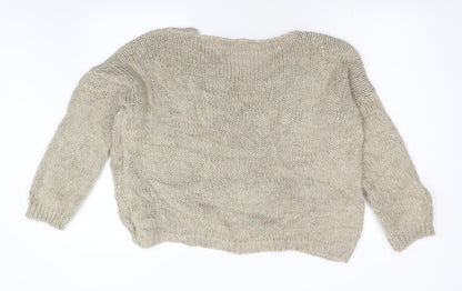 Preworn Womens Gold  Knit Pullover Jumper Size L