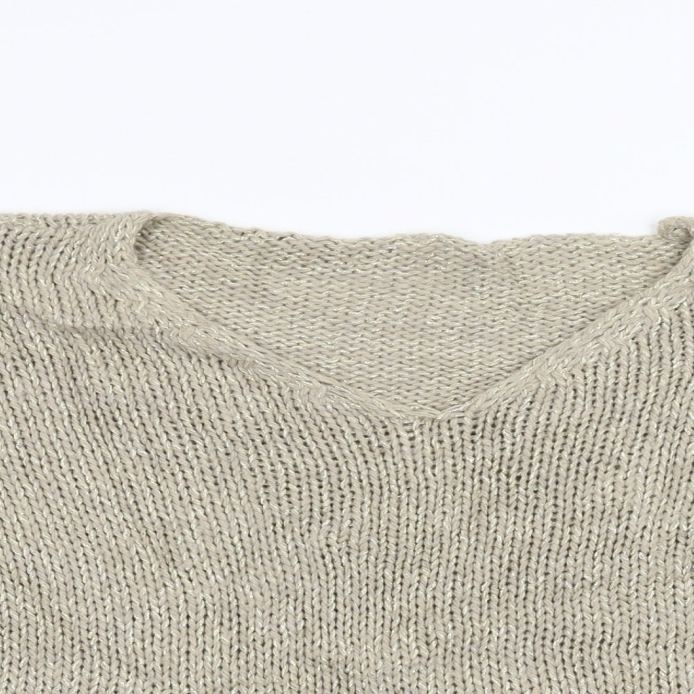 Preworn Womens Gold  Knit Pullover Jumper Size L