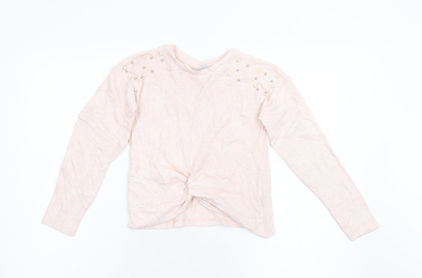I Love Girlswear Girls Pink  Knit Pullover Jumper Size 9 Years