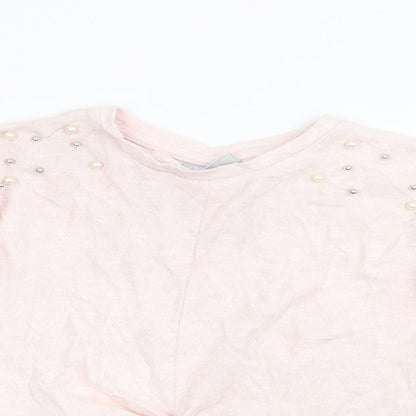 I Love Girlswear Girls Pink  Knit Pullover Jumper Size 9 Years