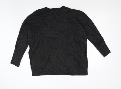 H&M Womens Black  Knit Pullover Jumper Size M