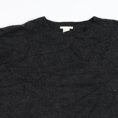 H&M Womens Black  Knit Pullover Jumper Size M