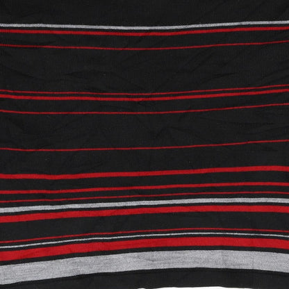 Jaqnique Womens Black Striped Knit Pullover Jumper Size M