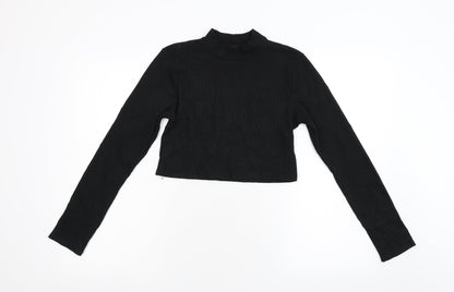 Nastygal Womens Black   Cropped T-Shirt Size 10