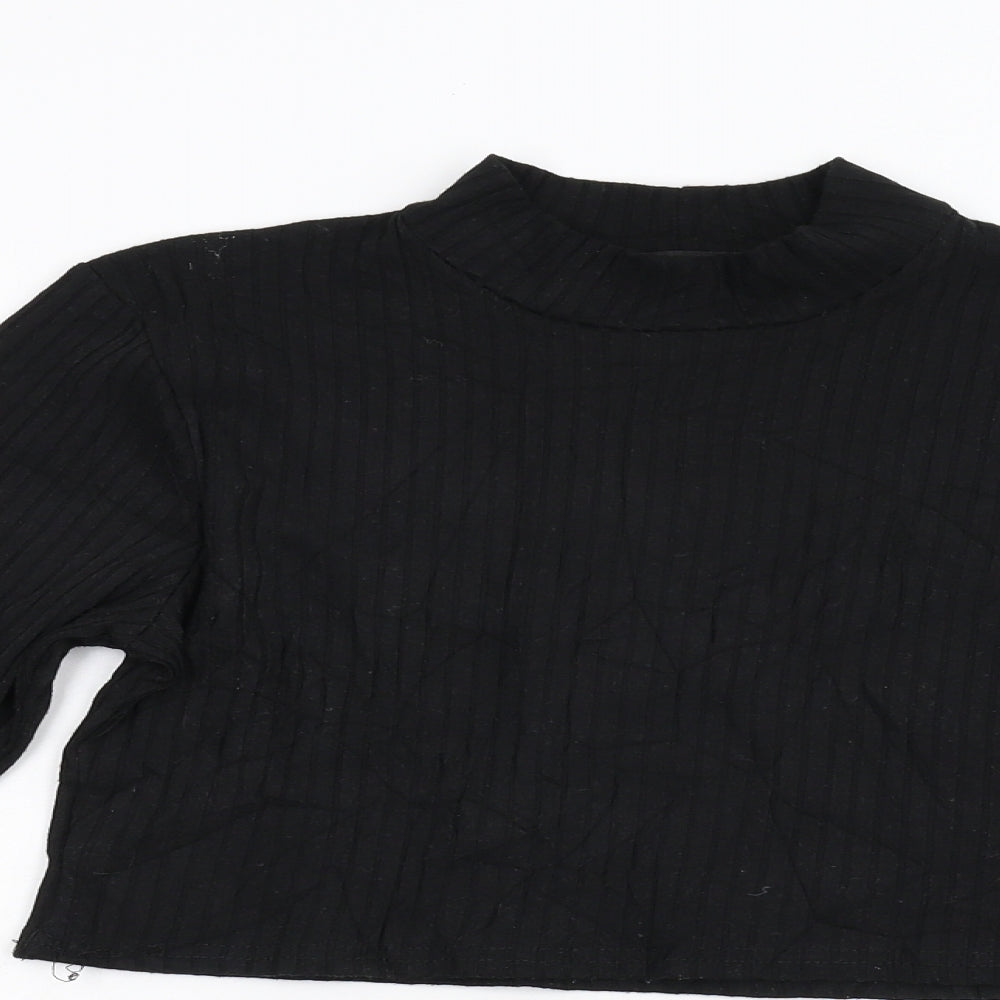 Nastygal Womens Black   Cropped T-Shirt Size 10