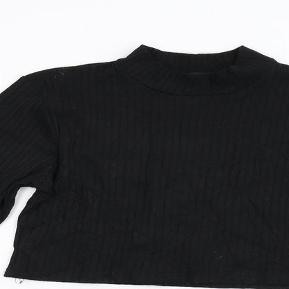 Nastygal Womens Black   Cropped T-Shirt Size 10