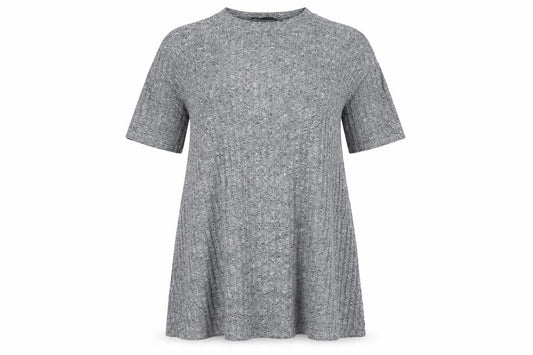 Front view of Sfera women’s blue knit jumper dress, size M
