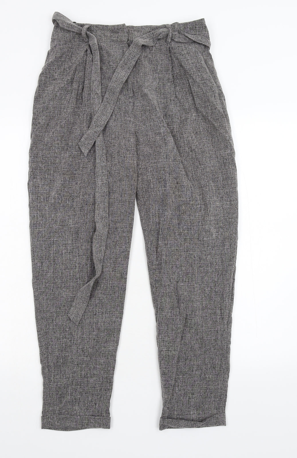 New Loo Womens Grey   Chino Trousers Size 10 L25 in