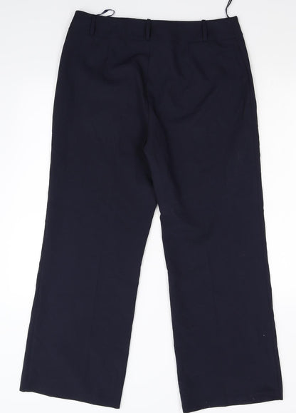 M&Co Womens Blue   Trousers  Size 14 L32 in
