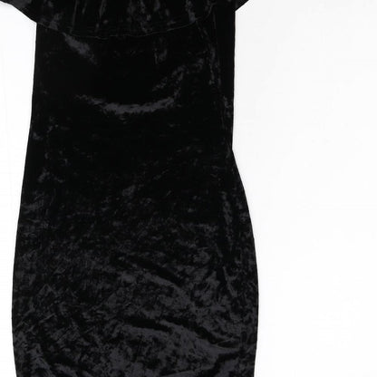 Ethan And Amy Womens Black Batik Velour Bodycon  Size S