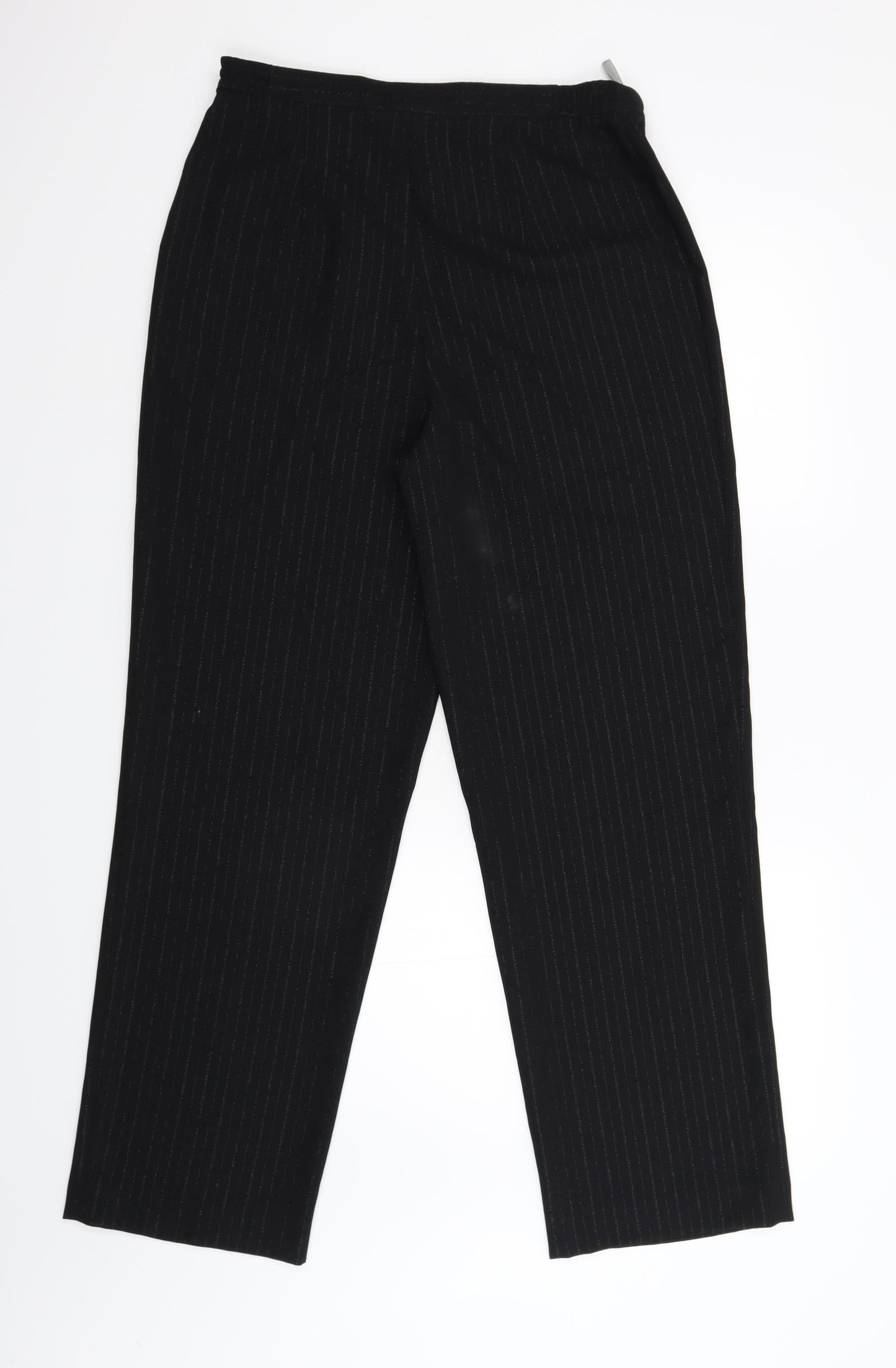 Womens UK Size 12 Preworn Regular Fit  Black Trousers