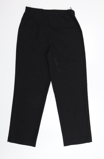 Womens UK Size 12 Preworn Regular Fit  Black Trousers