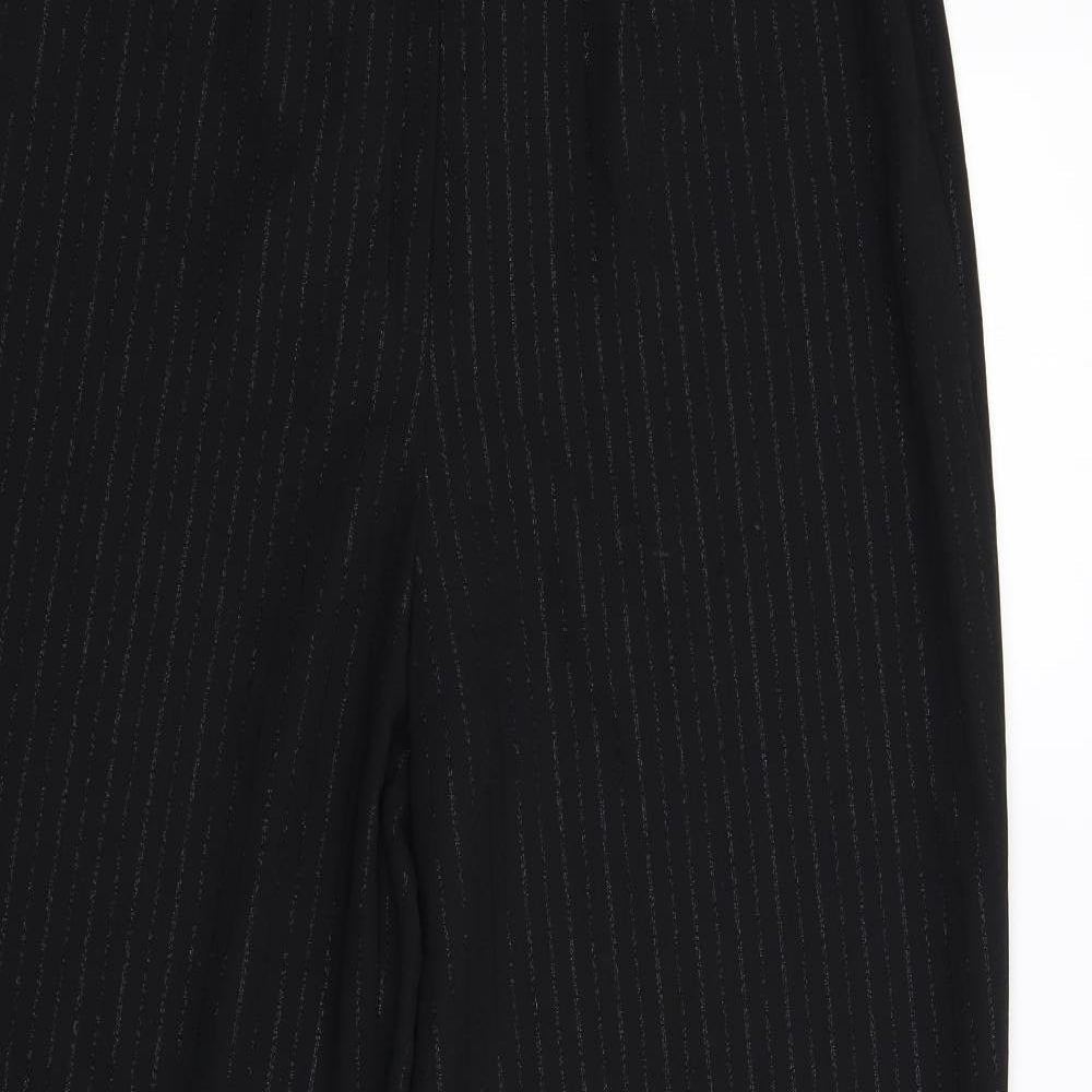 Womens UK Size 12 Preworn Regular Fit  Black Trousers