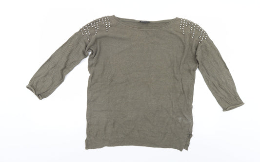 Warehouse Womens Green   Pullover Jumper Size S