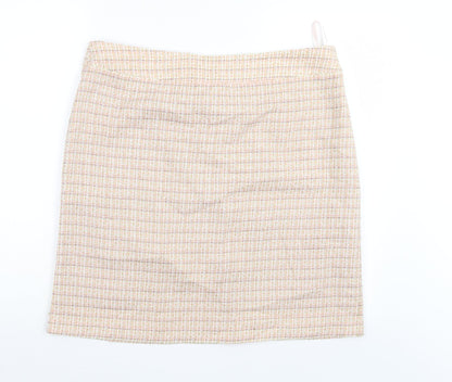 M7Co Womens Pink Check  Straight & Pencil Skirt Size 18