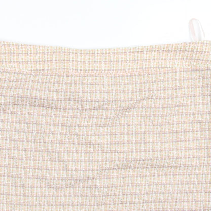 M7Co Womens Pink Check  Straight & Pencil Skirt Size 18