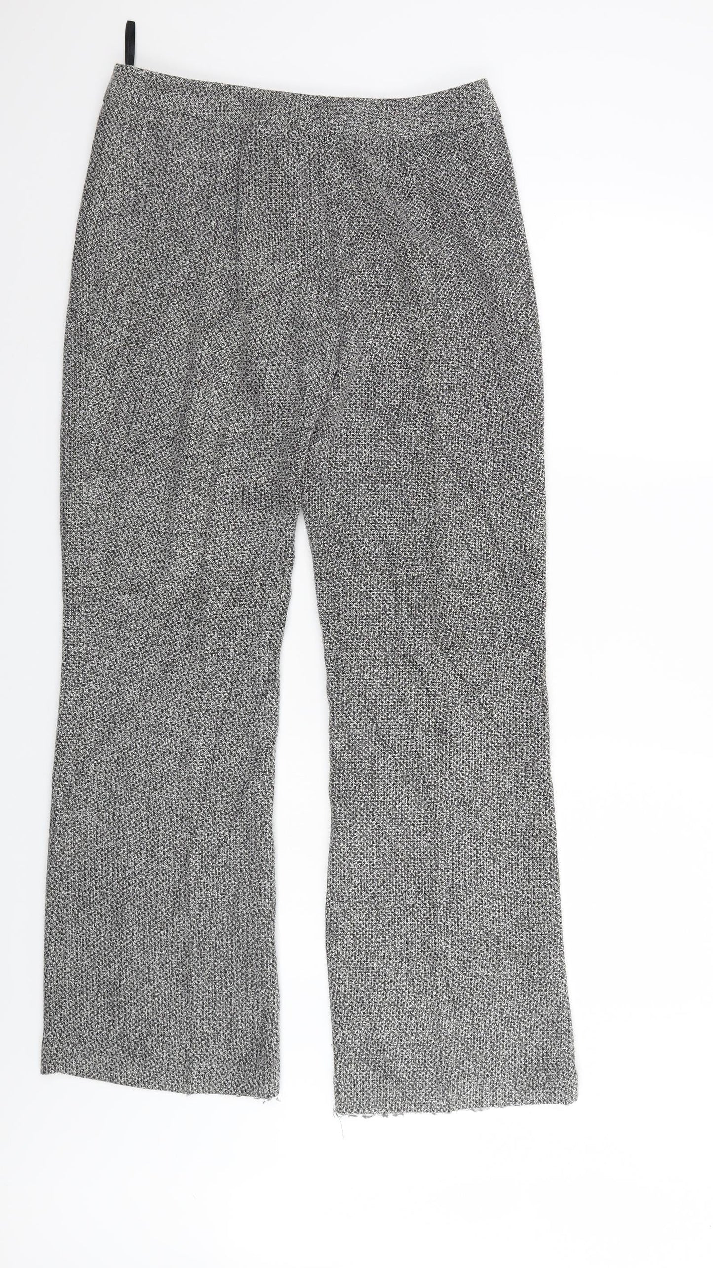 AMARANTO Womens Grey   Trousers  Size 12 L31 in