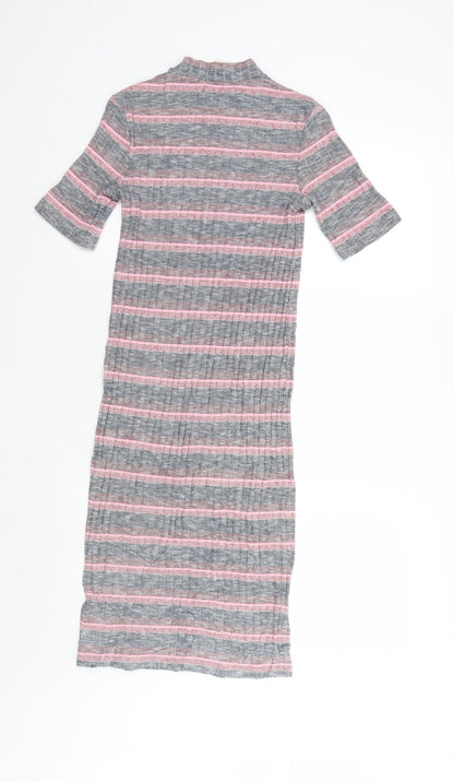 H&M Womens Multicoloured Striped  Pencil Dress  Size 6