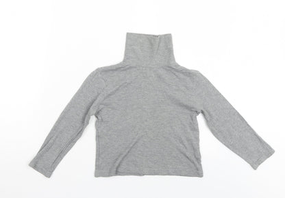 Preworn Girls Grey   Pullover Jumper Size 5-6 Years