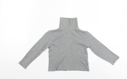 Preworn Girls Grey   Pullover Jumper Size 5-6 Years