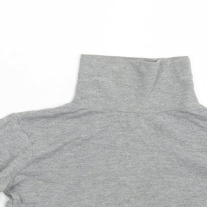Preworn Girls Grey   Pullover Jumper Size 5-6 Years