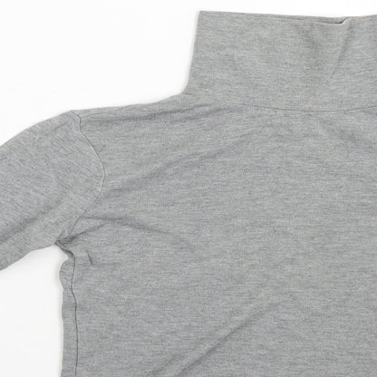 Preworn Girls Grey   Pullover Jumper Size 5-6 Years