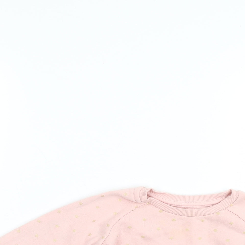 Primark Girls Pink Polka Dot  Pullover Jumper Size 9-12 Months