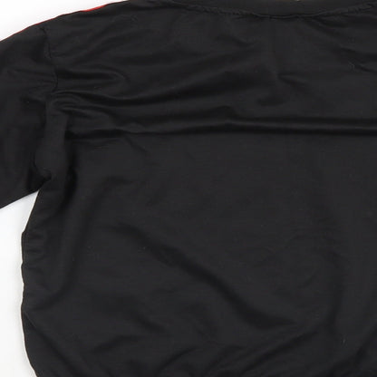 Liranmel Womens Black   Henley Sweatshirt Size S