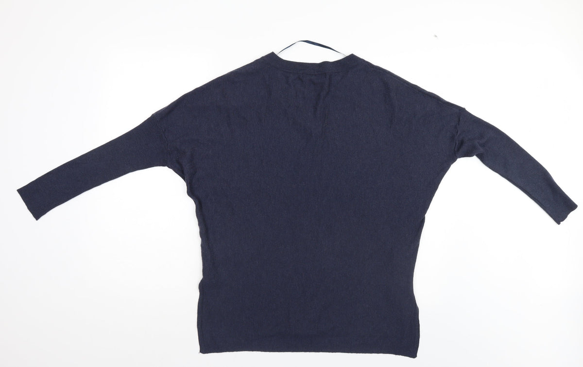 Back view of Atmosphere women’s blue jumper, size UK 8