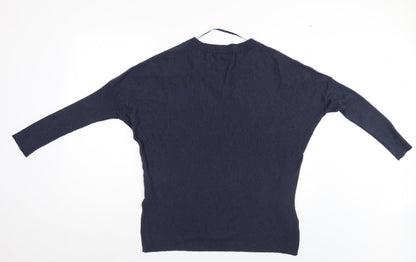 Back view of Atmosphere women’s blue jumper, size UK 8