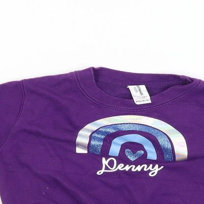 Just Hoods Girls Purple   Pullover Jumper Size XS