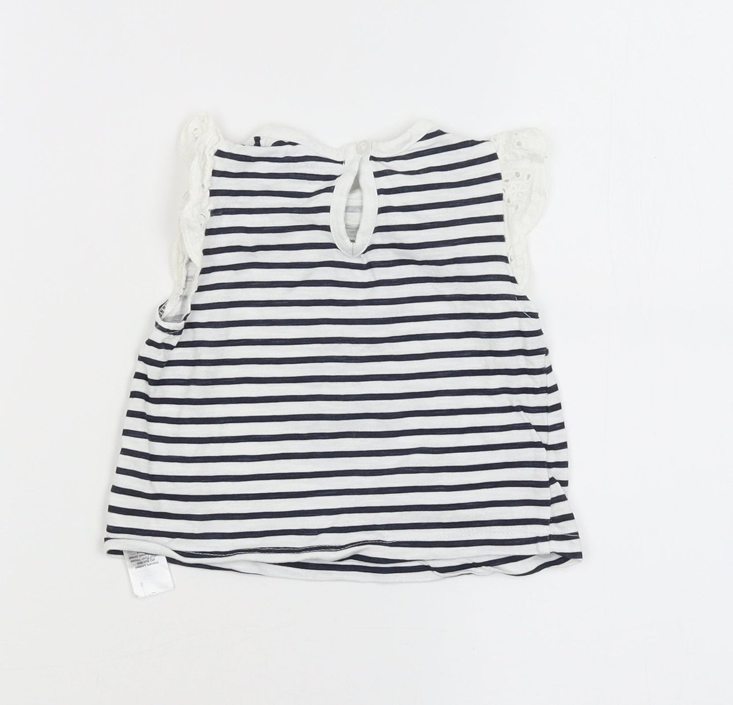 Primark Girls White Striped  A-Line  Size 6-9 Months