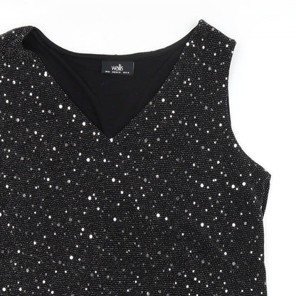 Wallis Womens Black   A-Line  Size M