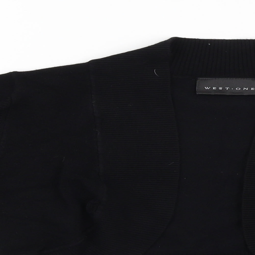 Womens UK Size 12 west one Black Cardigan Jumper