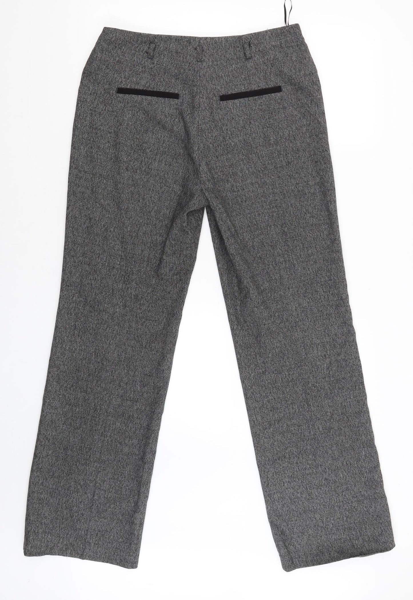Womens UK Size 10 NEXT Regular Fit Carrot Grey Trousers