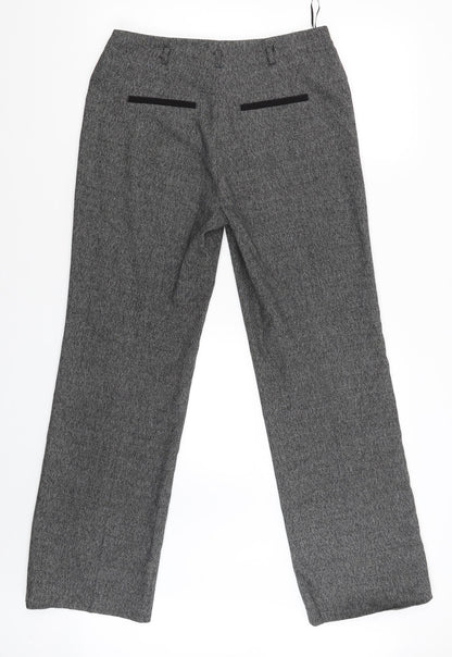 Womens UK Size 10 NEXT Regular Fit Carrot Grey Trousers