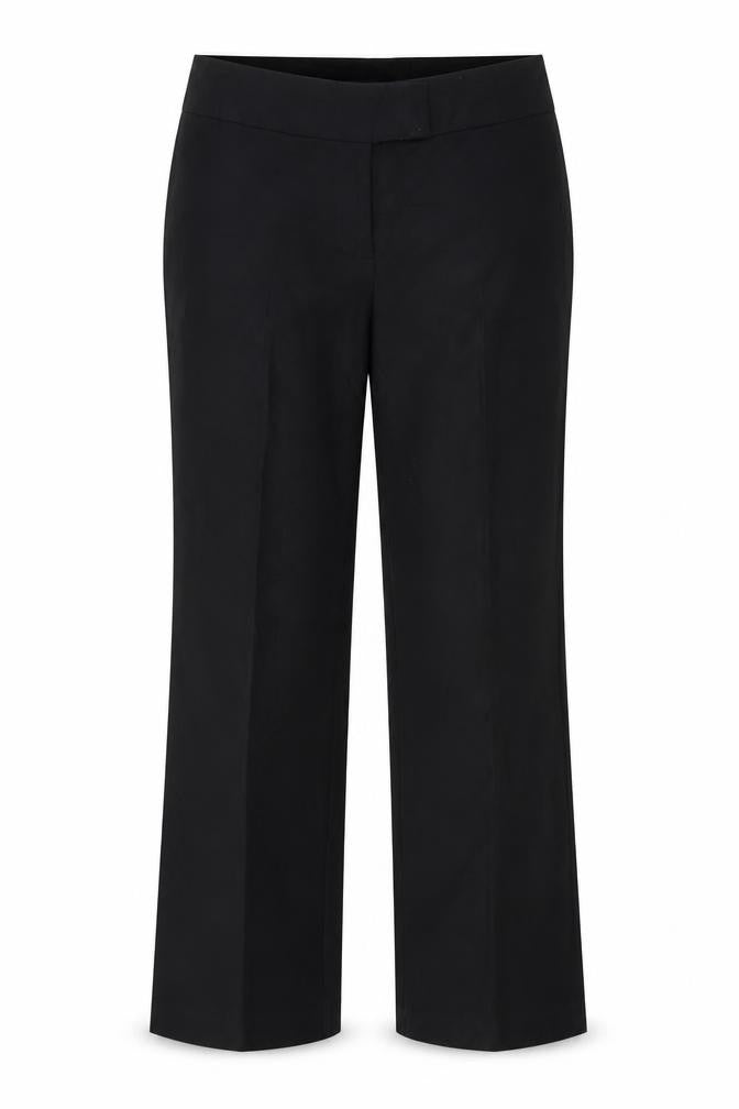 Womens UK Size 8 George Regular Fit Capri Black Trousers