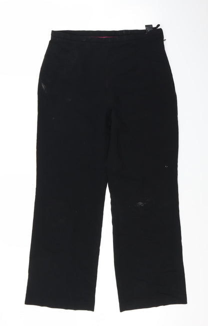 Womens UK Size 12 Marks and Spencer Regular Fit  Black Trousers