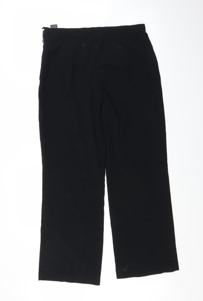 Womens UK Size 12 Marks and Spencer Regular Fit  Black Trousers