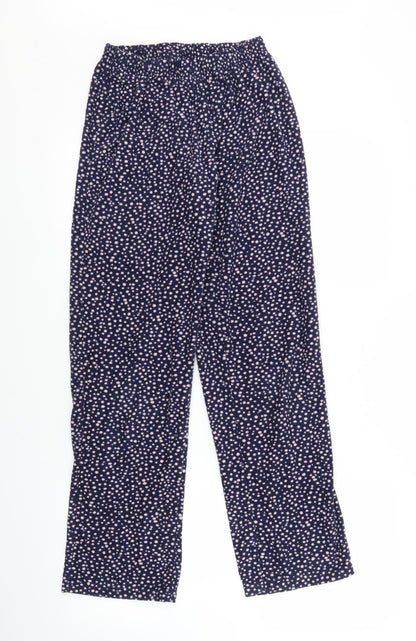 George Womens Blue Polka Dot  Sweatpants Trousers Size 8 L27 in