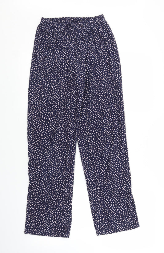 George Womens Blue Polka Dot  Sweatpants Trousers Size 8 L27 in