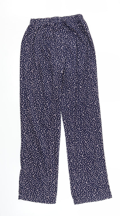 George Womens Blue Polka Dot  Sweatpants Trousers Size 8 L27 in