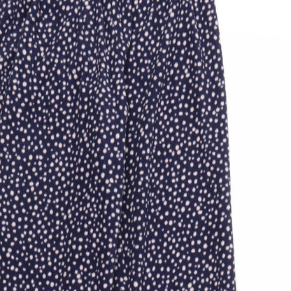 George Womens Blue Polka Dot  Sweatpants Trousers Size 8 L27 in