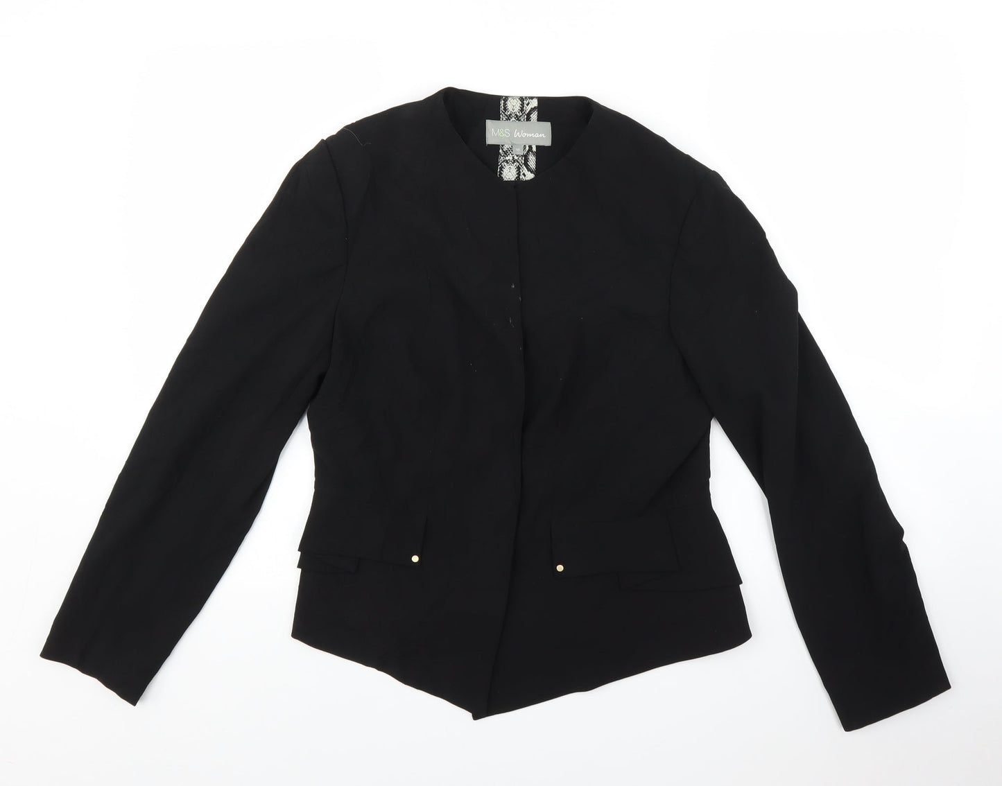 Marks and Spencer Womens Black   Jacket Blazer Size 14